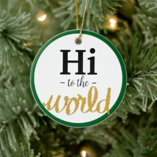 Hallo zum Namen der grünen Geburtsstadien der Welt Keramik Ornament
