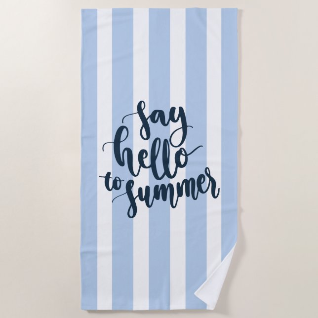 Hallo zum Sommer Strandtuch (Vorderseite)