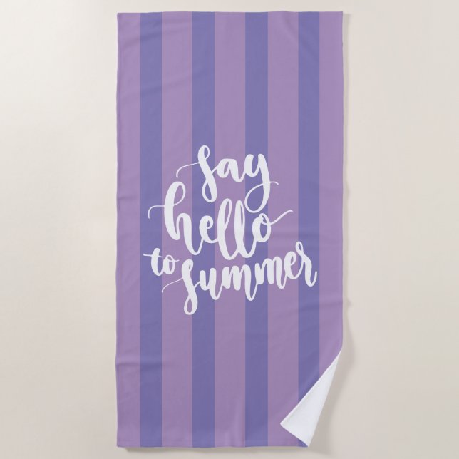 Hallo zum Sommer Strandtuch (Vorderseite)