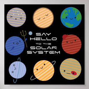 Hallo zum Sonnensystem! Poster