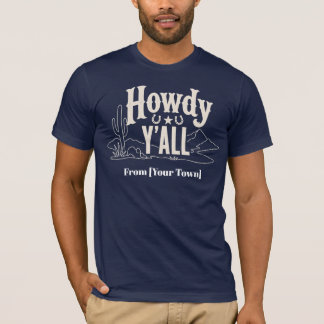 Hallo zusammen Wüsten-Western-Personalisierte Graf T-Shirt