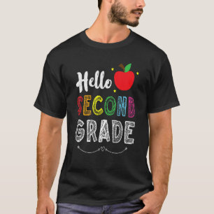 Hallo Zweite 2. Klasse Lehrer Willkommen Zurück In T-Shirt