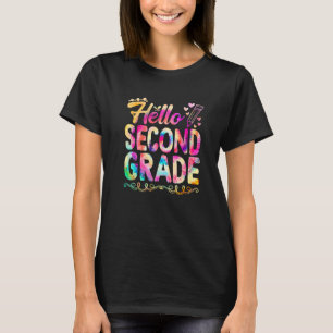 Hallo Zweite Gefärbte Krawatte ersten Tag Niedlich T-Shirt