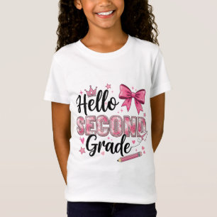 Hallo Zweite Klasse Coquette Zurück zur Schule T-Shirt