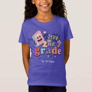 Hallo Zweite Klasse farbenfrohe Grundschule T-Shirt