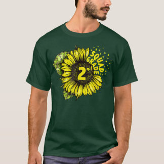 Hallo zweite Klasse Platz Squad Sonnenblume zurück T-Shirt