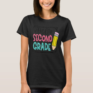 Hallo zweite Klasse Stift zurück an die Schule Leh T-Shirt