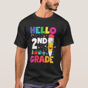 Hallo Zweite Klasse Team 2ND Klasse zurück zur Sch T-Shirt