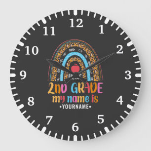 Hallo zweite Klasse zurück zu Schulgeschenk Große Wanduhr