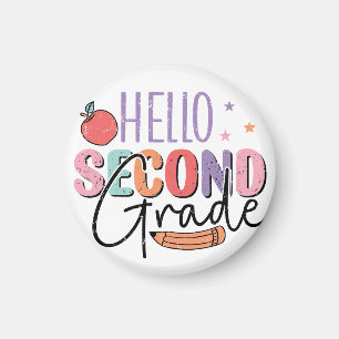 Hallo zweite Klasse zurück zur Schule Magnet