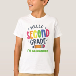 Hallo zweite Klasse zurück zur Schule T-Shirt