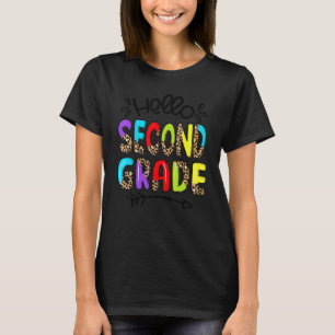 Hallo zweiter Leopard zurück zum Schullehrer T-Shirt