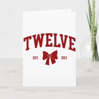 Hallo Zwölf Est 2013 Kokette Schleife Glücklicher  Karte