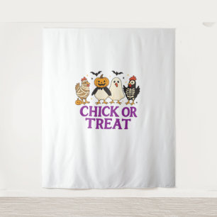 Hallobubu Halloween Niedlich & Spooky Witch Cat T- Wandteppich