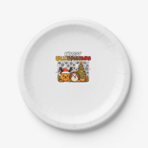 HalloDankeMas Funny Niedlich Halloween Erntedank C Pappteller