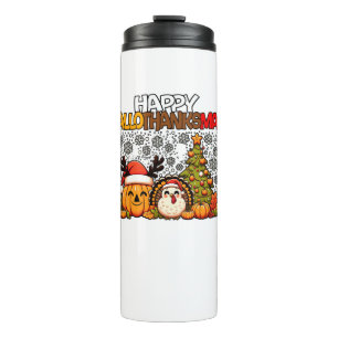 HalloDankeMas Funny Niedlich Halloween Erntedank C Thermosbecher