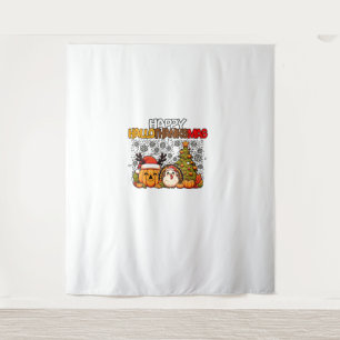 HalloDankeMas Funny Niedlich Halloween Erntedank C Wandteppich
