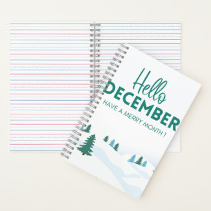 HalloDezember FroheWeihnachten TannenbaumSpiralblo Notizbuch