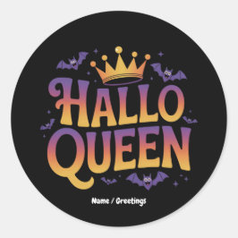 Halloqueen Bat Women Kostüm Kronen Ihre Spookie Runder Aufkleber