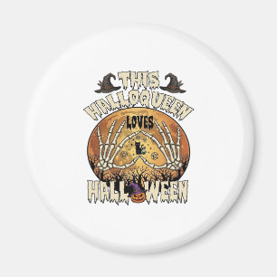 Halloqueen Liebt Halloween Skeletthände Schwarze K Magnet