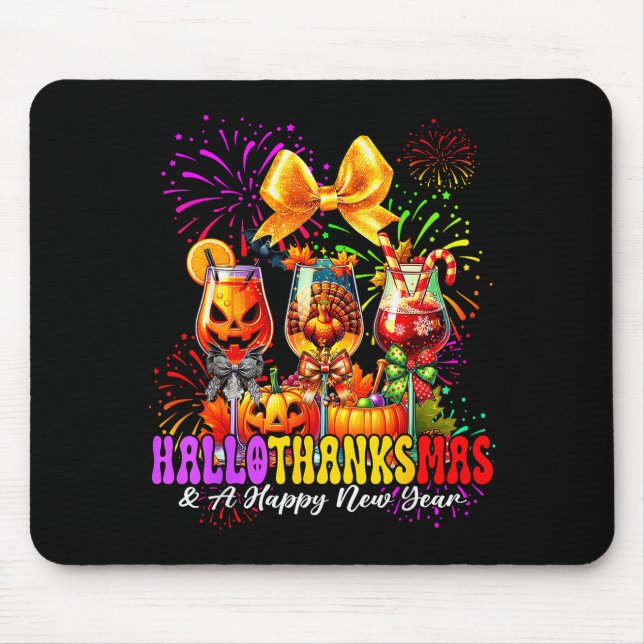 Hallothanksmas &amp; A Happy New Year Fireworks Wi Mousepad (Vorne)