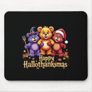 Hallothanksmas Bears T-Shirt Halloween Erntedank C Mousepad