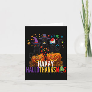 Hallothanksmas Black Cat Halloween Erntedank Ch Karte