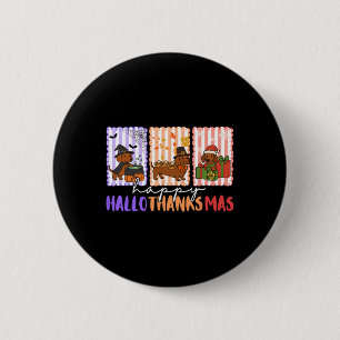 Hallothanksmas Dackel Halloween Erntedank Ch Button