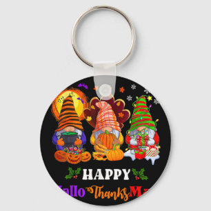 Hallothanksmas Gnomes Halloween Erntedank Merry Schlüsselanhänger