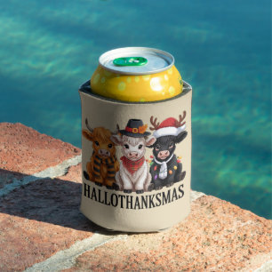 Hallothanksmas Herbst Kuh Gruselige Saison Bauer X Dosenkühler