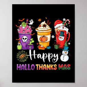 Hallothanksmas Schokolade Juice Drinks Weihnachtsf Poster