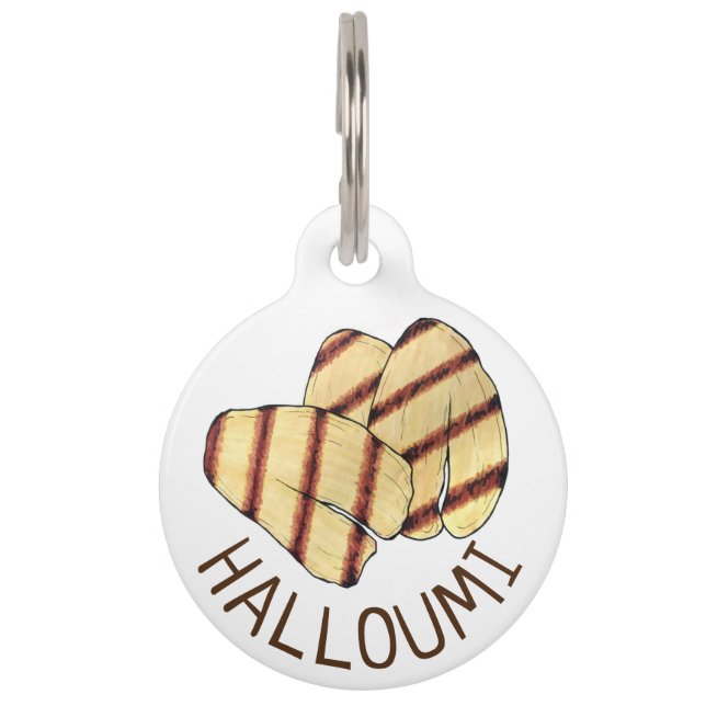 Halloumi-Zyprer Haloumi Käsefutter Haustiermarke (Vorderseite)