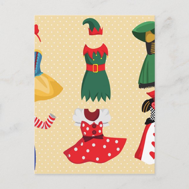 hallousische Kostüme Postkarte (Vorderseite)