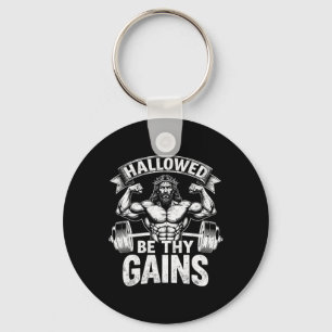Hallow, du gewinnt Christliche Workout Gym Jesus Schlüsselanhänger