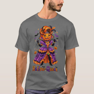 Hallow-Königin Kürbis Halloween-Design T-Shirt