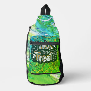 Hallowage, Trick oder Treat, Druck Schneiden Nähta Crossbody Bag