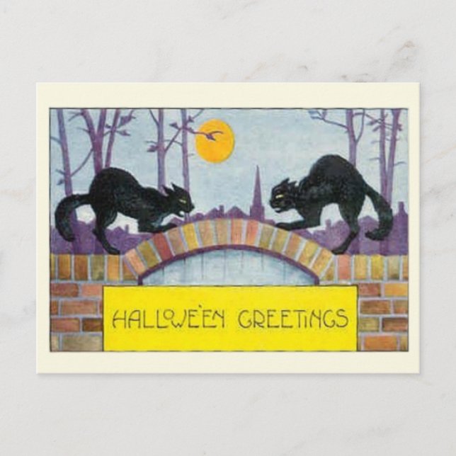 Hallowe’en Greetings Postkarte (Vorderseite)