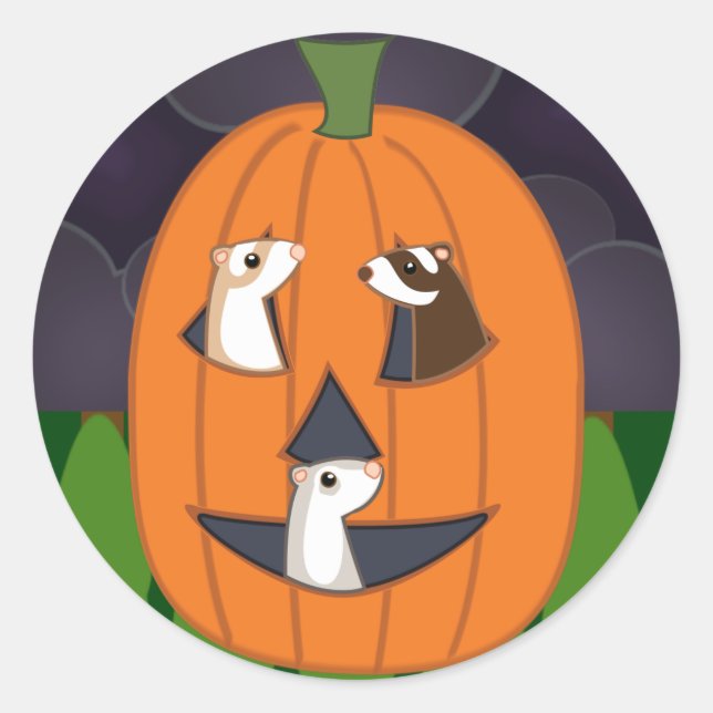 Halloweasel Stickers (Vorderseite)