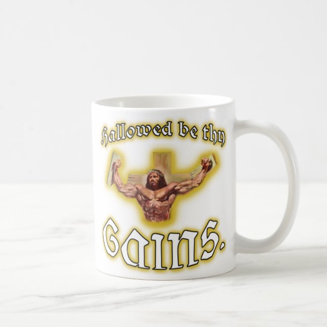 "Hallowed ist thy Gewinn-" Kaffeetasse (Rechts)