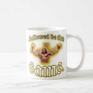 "Hallowed soit tasse de café de Jésus de muscle de