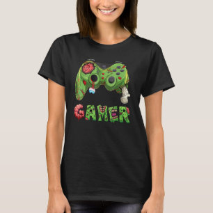 Hallowee Gamer Zombie Video Game Player Controller T-Shirt