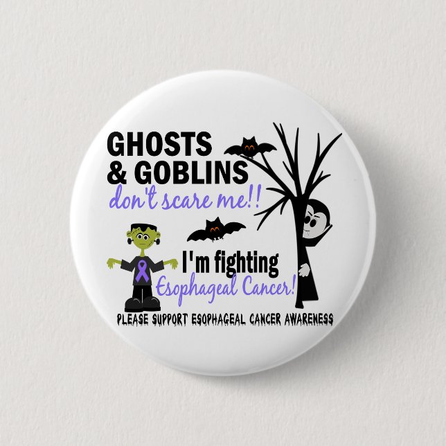 Halloween 1 Esophageal Krebs-Krieger Button (Vorderseite)
