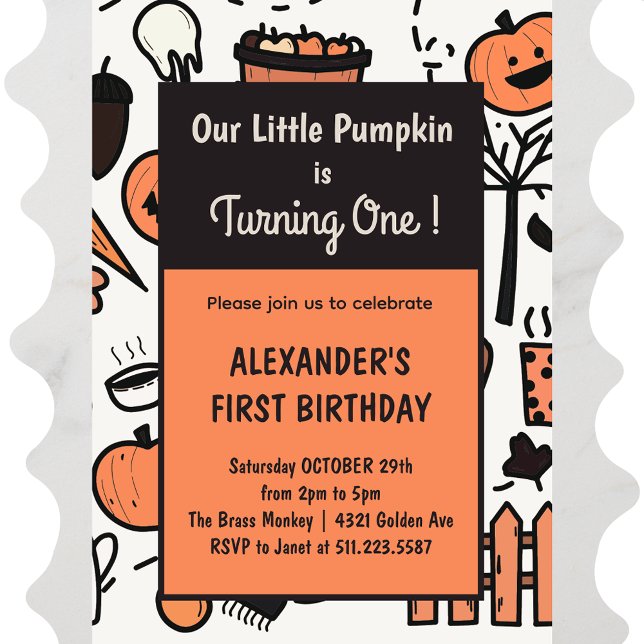 Halloween 1. Geburtstag Einladungen Herbst Oktober (Halloween-1st-birthday-invitations-autumn-october-1)