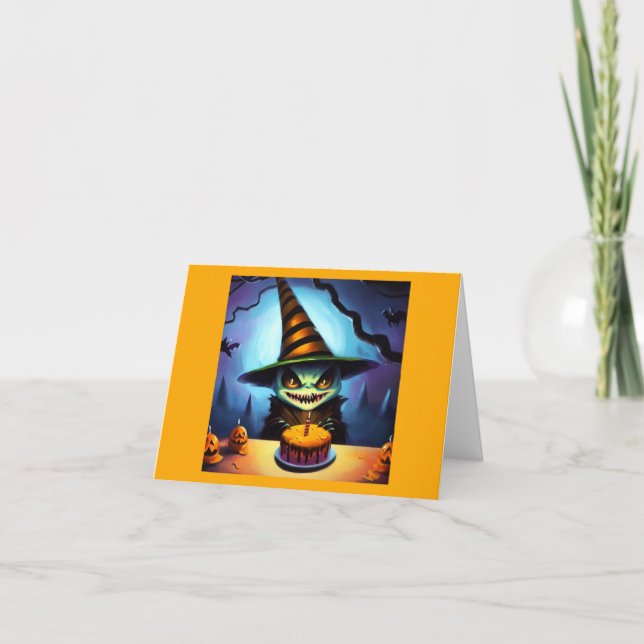 Halloween 1. Geburtstag Karte (Vorderseite)