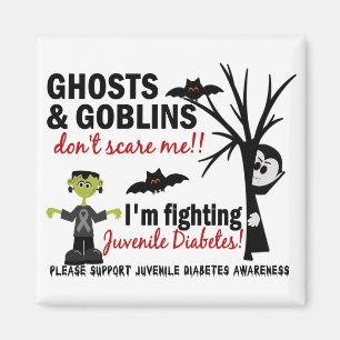 Halloween 1 Juvenile Diabetes Warrior Magnet