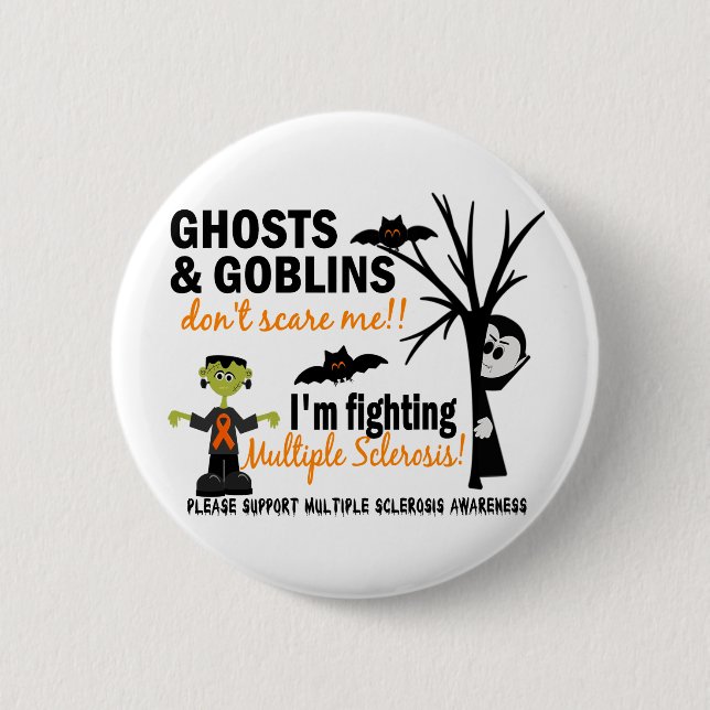 Halloween 1 Multipler Sklerose Krieger Button (Vorderseite)