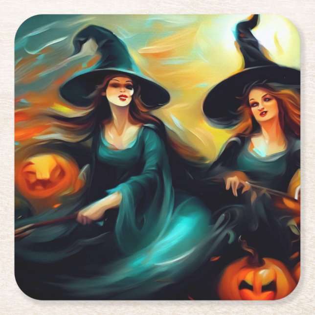Halloween 1 rechteckiger pappuntersetzer (Vorderseite)
