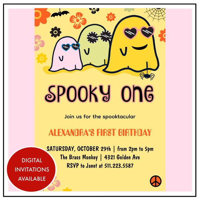Halloween 1er anniversaire invitation fantôme éffr (Halloween-1st-birthday-invitation-ghost-spooky-one-1)