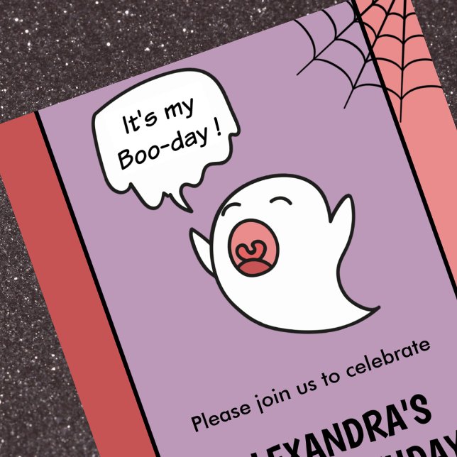 Halloween 1er anniversaire invitations fantôme ros (Halloween-1st-birthday-invitations-ghost-pink-1)