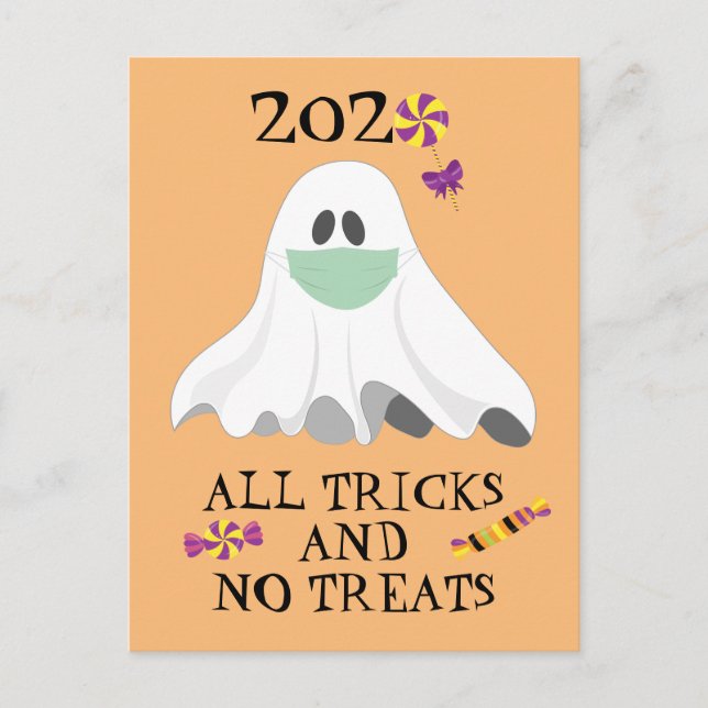 Halloween 2020 Alle Tricks und keine Leckereien Postkarte (Vorderseite)